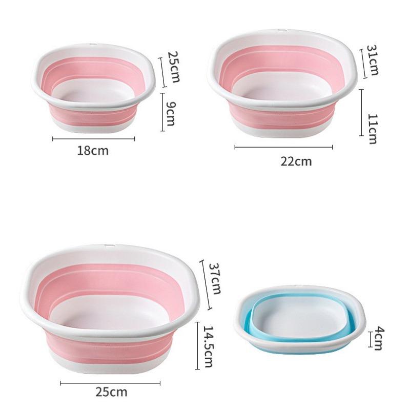 Plastic Basin Collapsible Foldable Thickened Small Portable Square Travel Wash Basin for Baby or Home Use