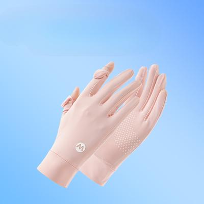 Guanti da Sole per Donna in Estate UV Driver Tocco Ghiaccio Touch Screen Esterno Antiscivolo Guida Bicicletta e Equitazione Modello Sottile