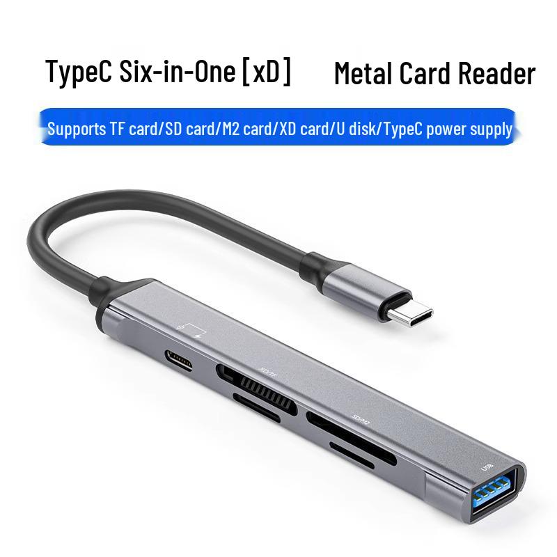All-in-One Mobile Card Reader: SD, TF, XD, M2, U Disk, Type-C Compatible