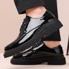 Fashion Lacquer leather men's shoes Classic and minimalist design styles Leisure office and work business Plus Size Thick soled shoes