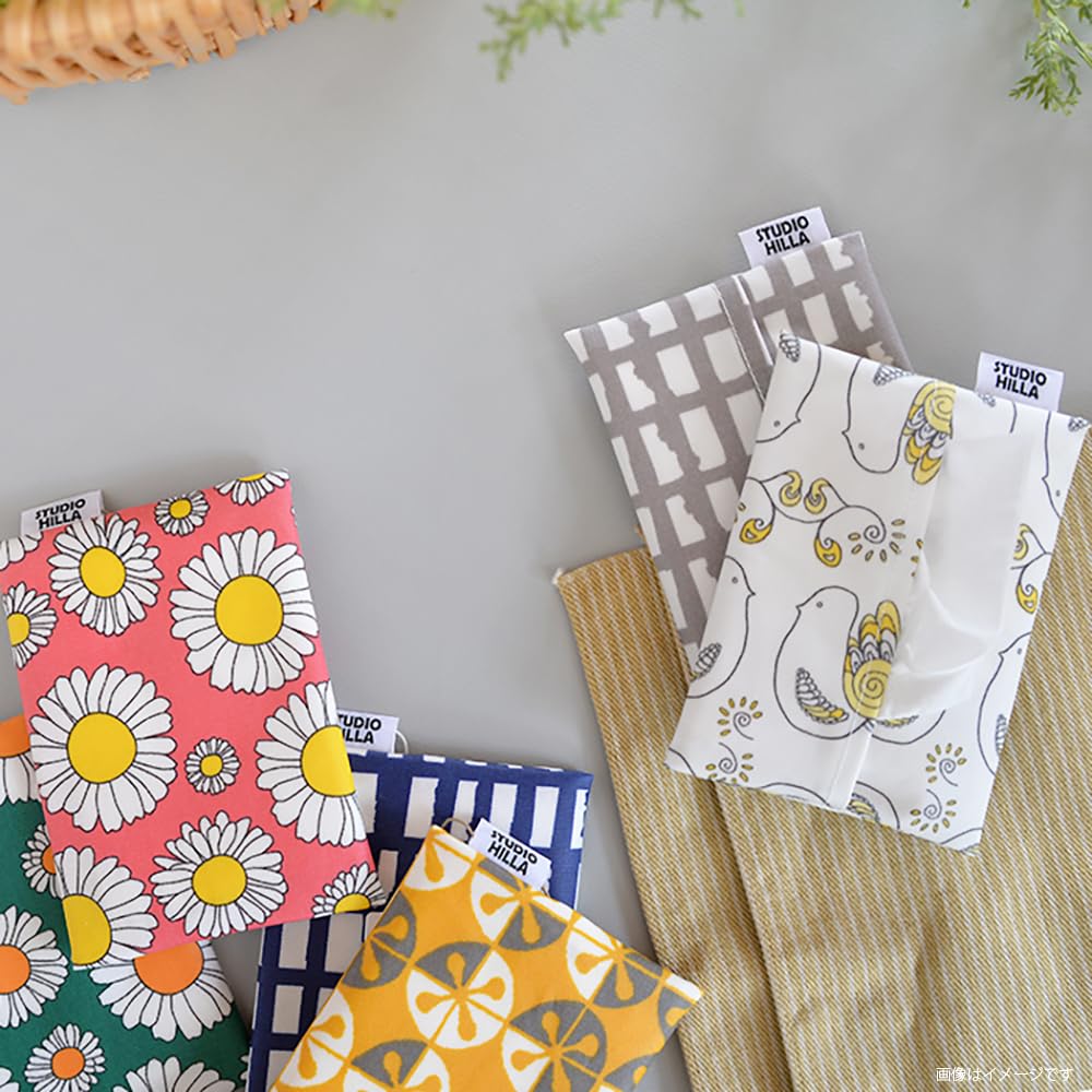 LDnext Rene Due Studio Hilla Coated Pocket Tissue Case, Approx. 12 X 9 Cm, Made In Japan, Cucchia, Light Blue, 10430010