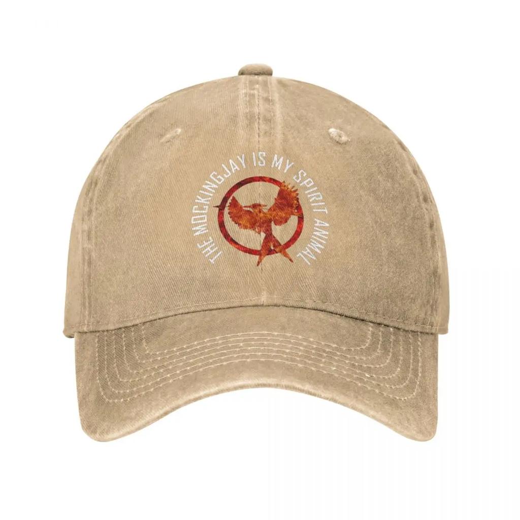 The Hunger Games Mocking Jay Movie Unisex Baseball Caps Distressed Cap Outdoor Activities Adjustable Fit Headwear
