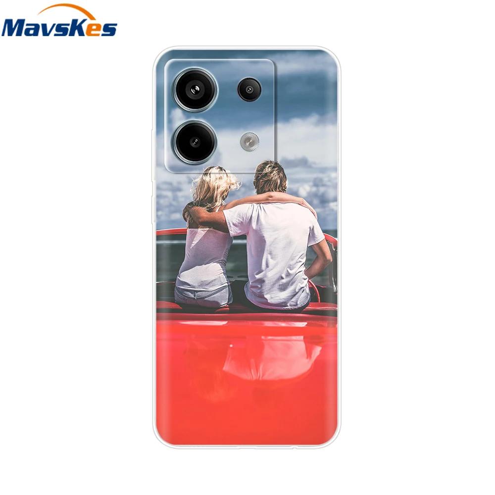 Etui do Xiaomi Redmi Note 13 Pro 5G Urocze Serduszko Miłości Silikonowe Miękkie Pokrowiec na Telefon Dla Redmi Note 13 5G Coque Etui Redmi Note13 Przezroczyste