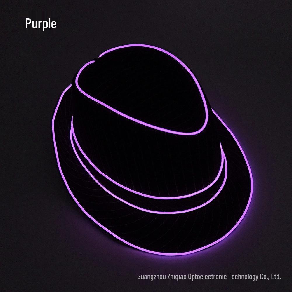 LED Glowing British Gentleman Top Hat - Stylish Trend for Prom Parties and Jazz Events