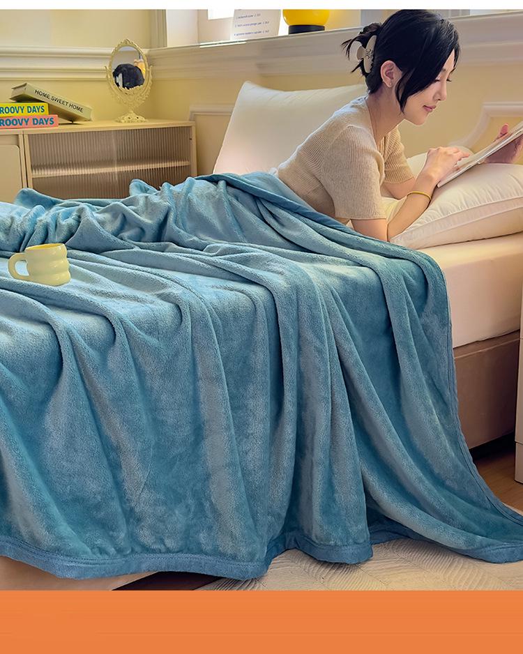Class A Flannel Blanket: Multi-functional Solid Color, Perfect for Home & Office, Suitable for Mothers & Babies, Available In Single or Double Sizes