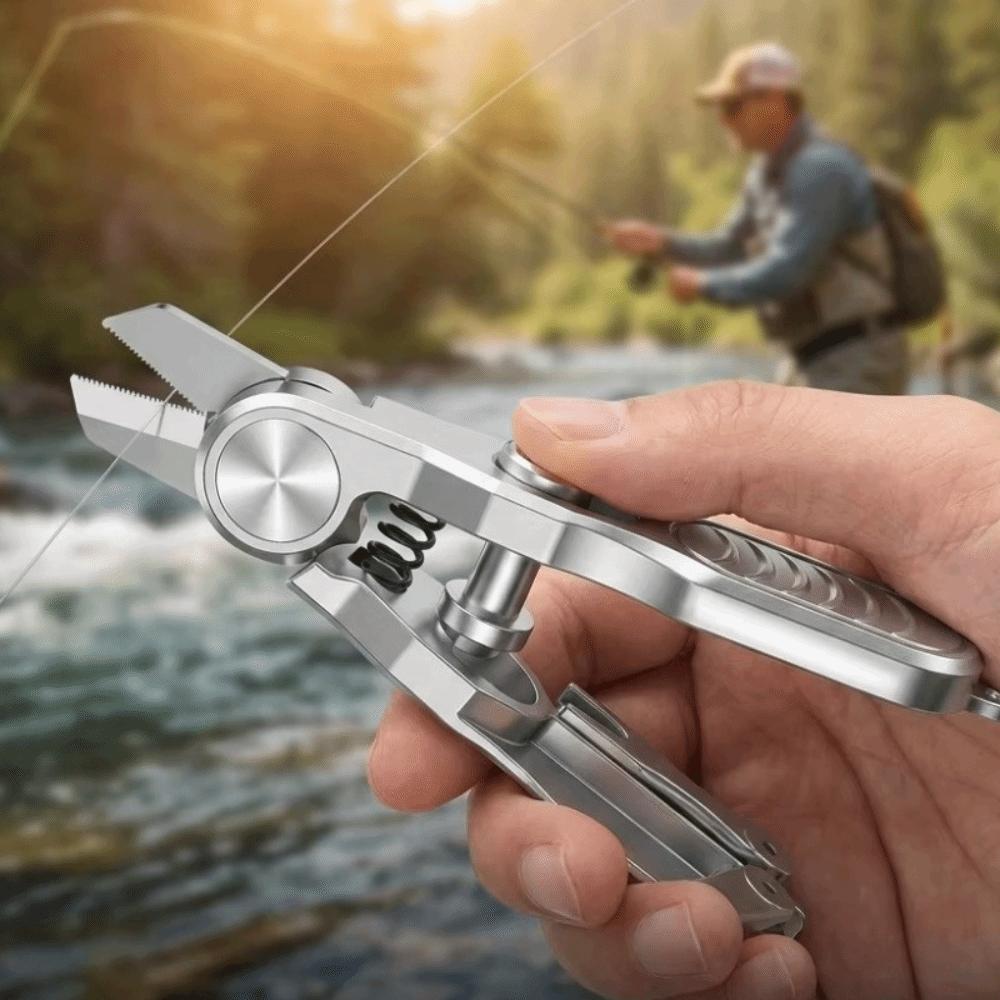 Portable Fly Fishing Pliers Stainless Steel Fish Knot Tying Tool Fishing Line Cutter Line Cutting