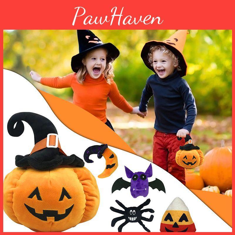 Halloween Pumpkin Plush Toy Sofa Throw Pillowcase Home Decor Bat Spider Rice Ball