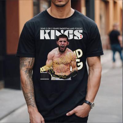 T-shirt Grafica Islam Makhachev, Maglietta per Fan UFC, Maglietta Unisex in Cotone Pesante