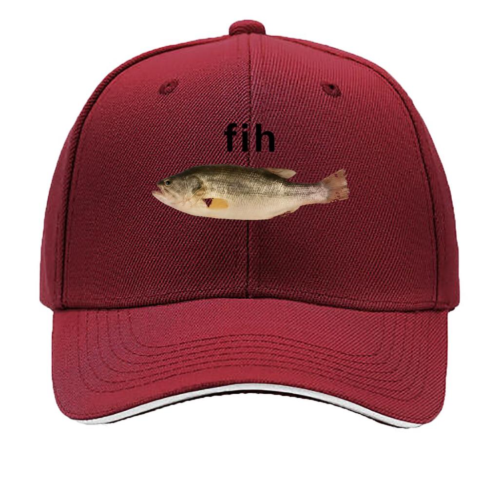 Fih Fish Meme Graphic Sandwich Baseball Cap Sun Cap Outdoor Workouts Hat