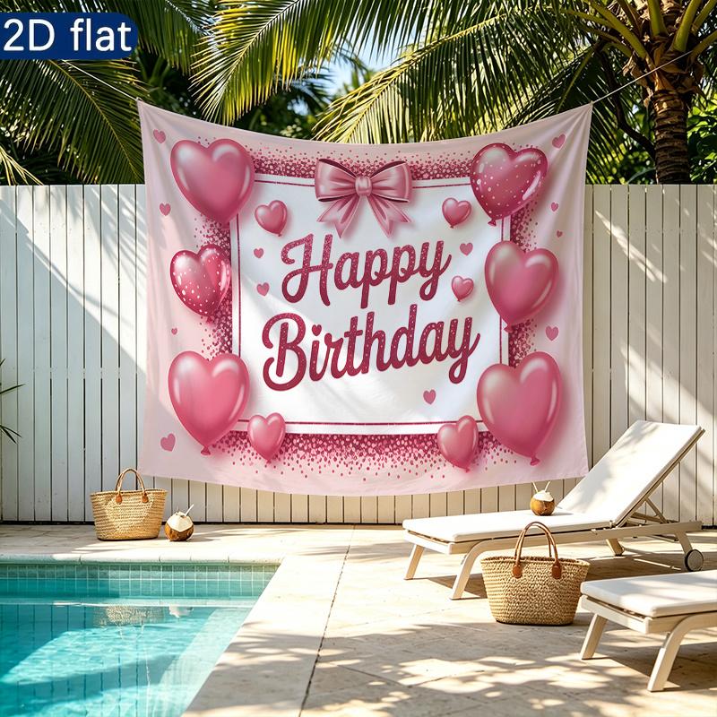 Glitter Birthday Backdrop 1pc - Studio Photo Prop