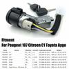1Set Ignition Barrel Lock For Peugeot 107 Citroen C1 Toyota Aygo Car Engine Ignition Exhaust Parts N0501412 N0502200 Uk