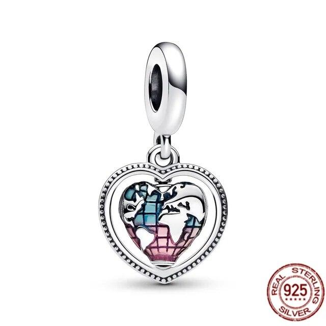Pandora Linked Sister Hearts Split Dangle Charm