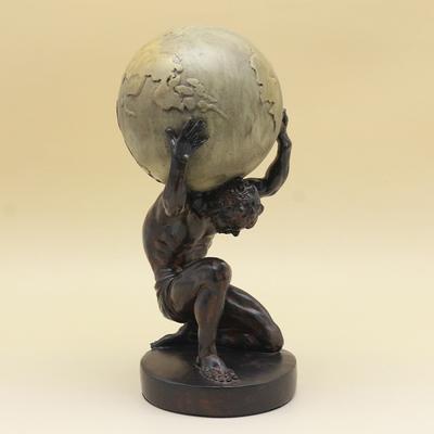 Ball Lifting Figure Ornament Titan Statue Office Desk Decoration Creative Artwork Character Sculpture Room Aesthetic Decoration