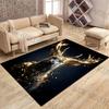 New product Sparkling Golden Light Stag Carpet for Living Room Bedroom Bedside Floor Mat Cloakroom Children Play Mat Area Rug