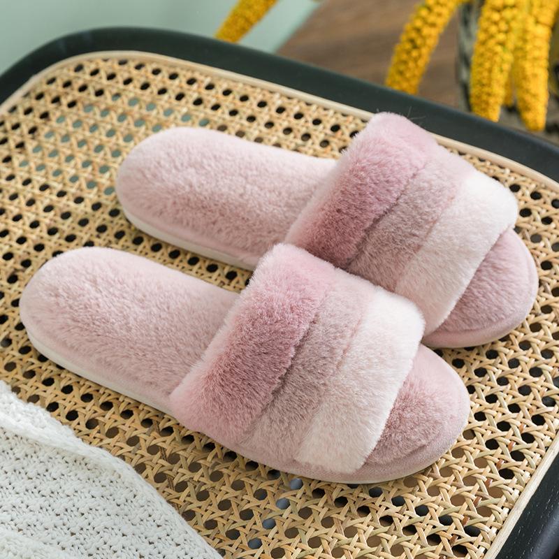 Korean Cotton Slippers New Home Indoor Thick Bottom Home Leisure Warm Mao Mao Slippers
