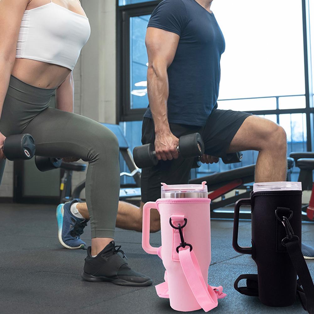 1PC Outdoor Multi-Functional Shoulder Strap Cup Sleeve, Adjustable Shoulder Strap Water Bottle Sleeve, Ice King Cup