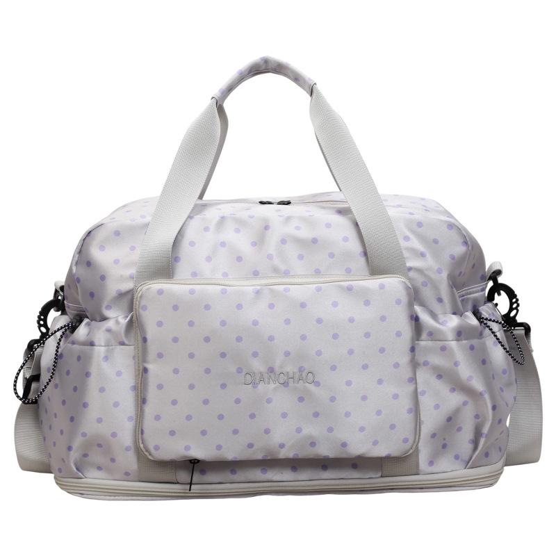 Polka Dot Multi-Functional Travel Bag - Large Capacity Fitness & Luggage Storage, Lightweight Handheld Shoulder Bag