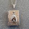 Gothic Exquisite Geometry Stereo Vampire Bat Relief Book Pendant Necklace for Women Men Halloween Party Jewelry Accessories Gift