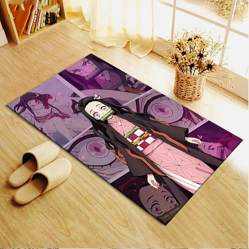 2025 New Nezuko Kamado Carpet Rug for Living Room Bedroom Home Sofa Decoration,Kids Play Non-slip Floor Mat 97