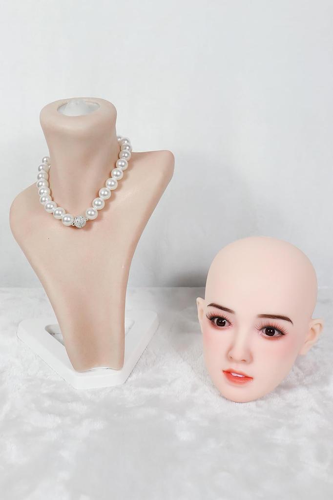 Tylko głowa figury, głowa w 100% silikonowa, tylko głowa, typ peruki, dwa sposoby mocowania, numer typu peruki GJ-008