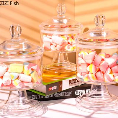 Transparent Acrylic Candy Can Kitchen Seasoning Candy Nut Snack Storage Can Plastic Organizer Home Decoration Storage Tool