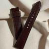 Used Ost-500 Ostrich Leather Watch Strap Brown (lug Width 21mm - Buckle Width 18mm)
