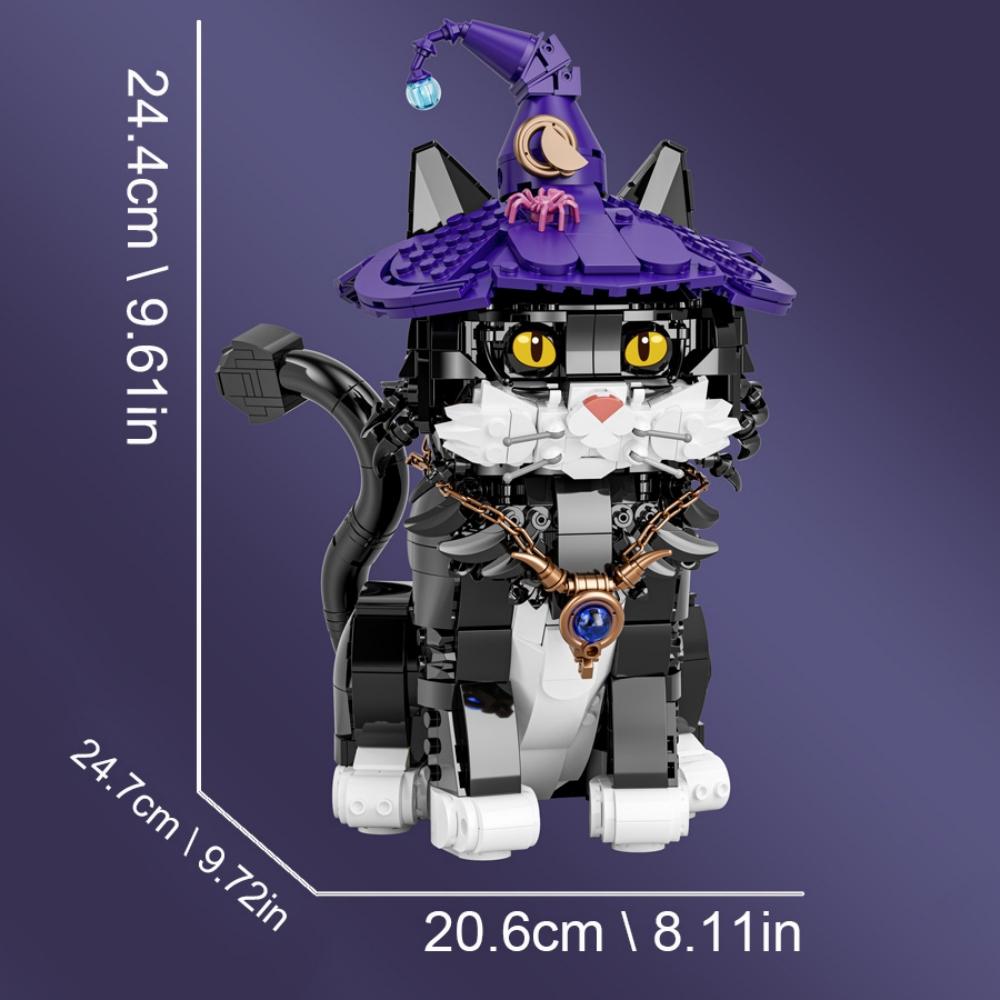 Non-Toxic Magic Cat Building Blocks Moc Model Creative Technical Assembly Bricks Stem Educational Toys Christmas Gift For Adults Kids