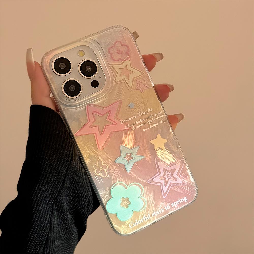 

Креативный красочный чехол для телефона со звездами для iPhone 13, iPhone 15, iPhone 16 Pro Max iPhone 13 Pro Max
