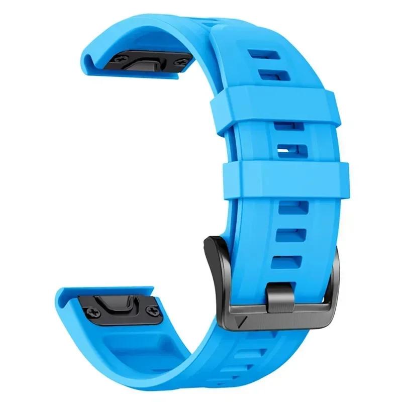 QuickFit 22mm 26mm Silicone Strap for Garmin Fenix 8pro 7 7X E 6X 6 Pro 5 5X Plus Epix/Enduro/Descent Mk2i/Instinct 3 Watchbands