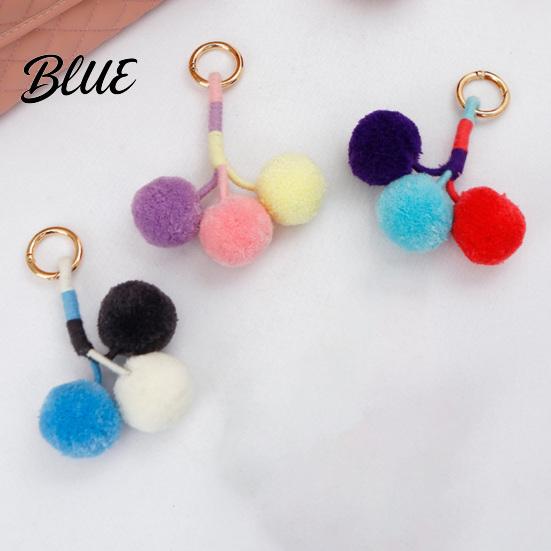 Travel Bag Accessory Pendant Small Plush Ball Decor Keychain Soft