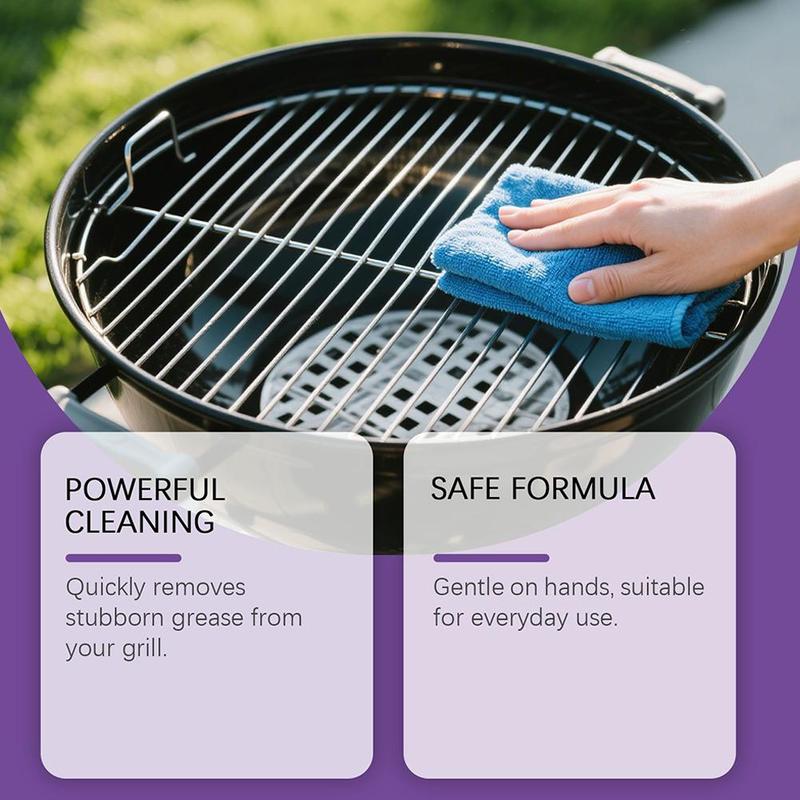 Detergente Potente per Griglie e Padelle da Barbecue Per Rimuovere Grasso Ostinato e Residui Bruciati da Griglie e Padelle 120ml