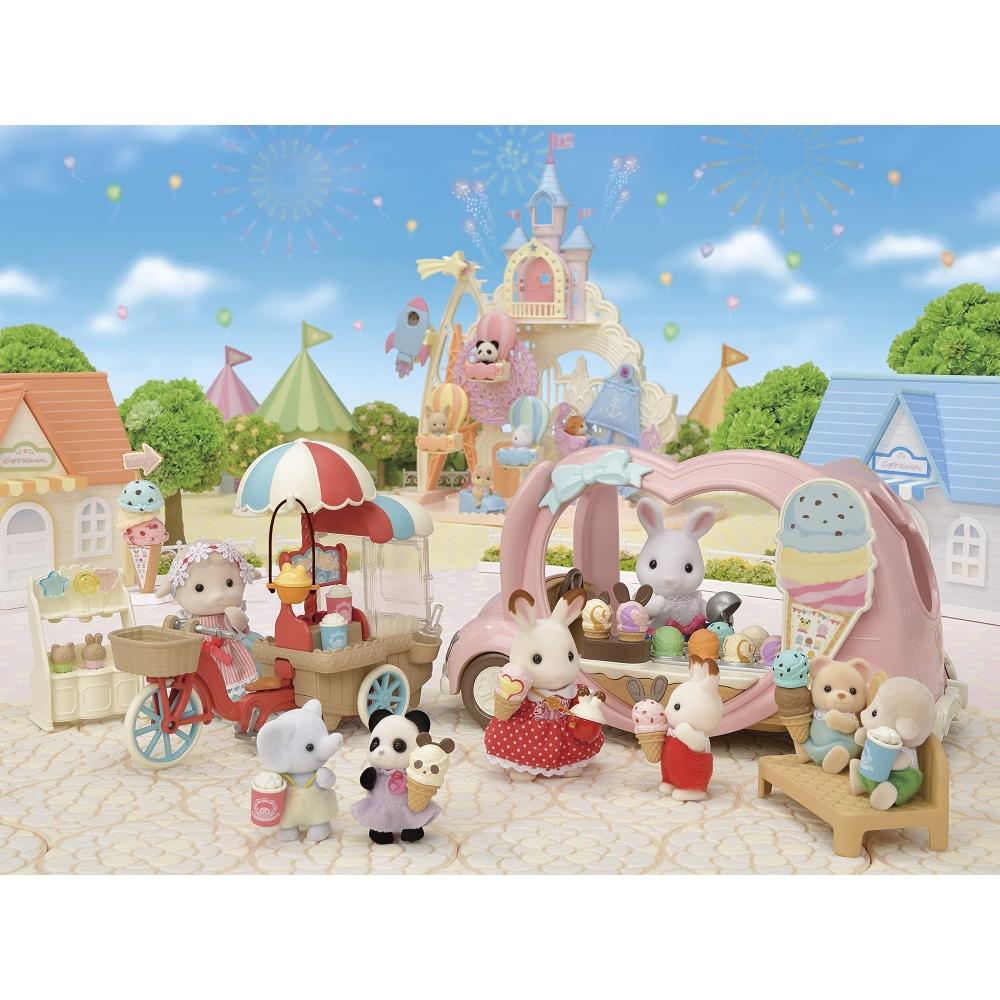 Sylvanian Families Amusement Park Omiseya [Happy Ice Cream Wagon] Mi-89 ST Mark Certification 3 Years Old and Up Toy Dollhouse Sylvanian Families EPOC