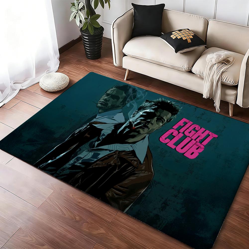 Fight Club Movie Brad Floor Mat Soft Thickened Absorbent Non-Slip Bedroom Living Room Door Mat Home Decor Flannel Rugs