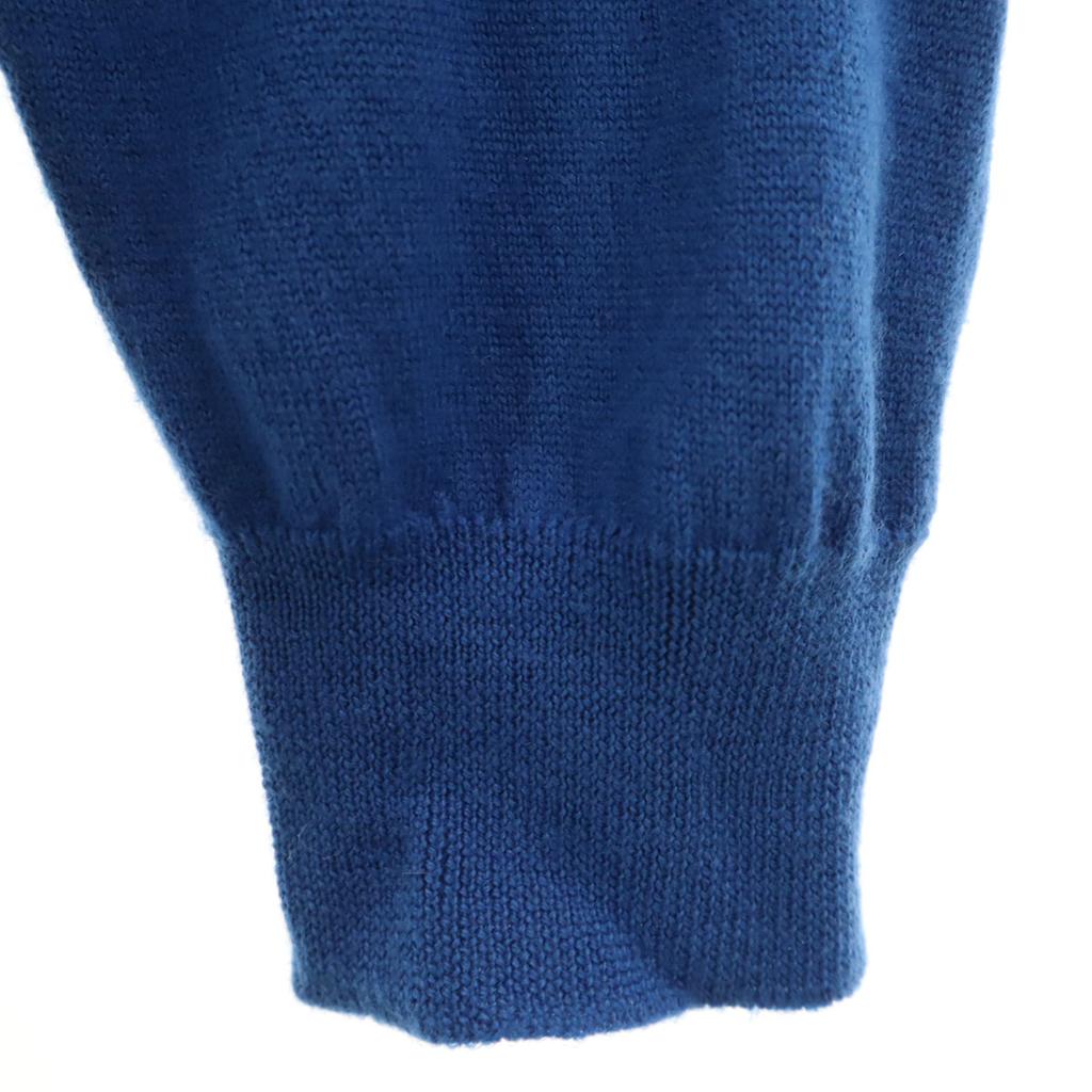GRAN SASSO Made In Italy Long Sleeve Turtleneck Knit 52 Blue Sweater Men's Used