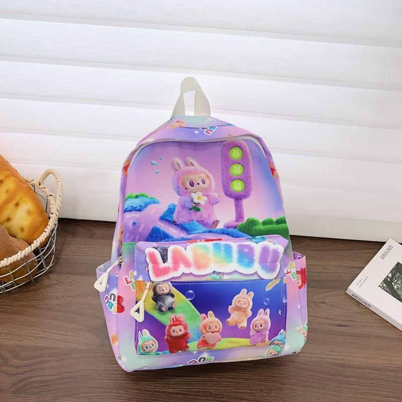 

Kindergarten Primary School Students Schoolbag Cartoon Animation Foreign Style Printing Boys And Girls Backpack Children S Backpack фиолетовый
