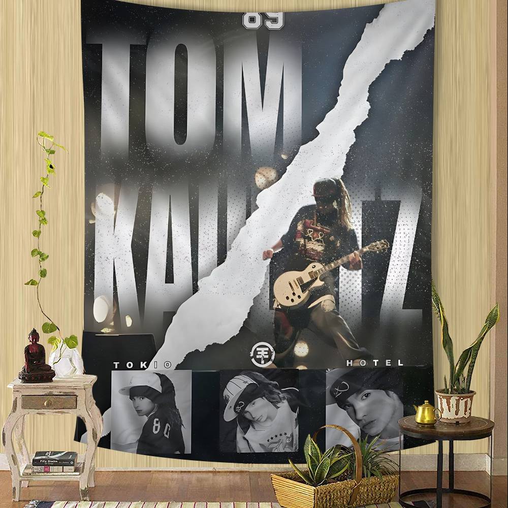 Telo da Parete Grande con Stampa della Band Tokio Hotel Decorazione da Appendere alla Parete Decorazione per la Casa Coperta