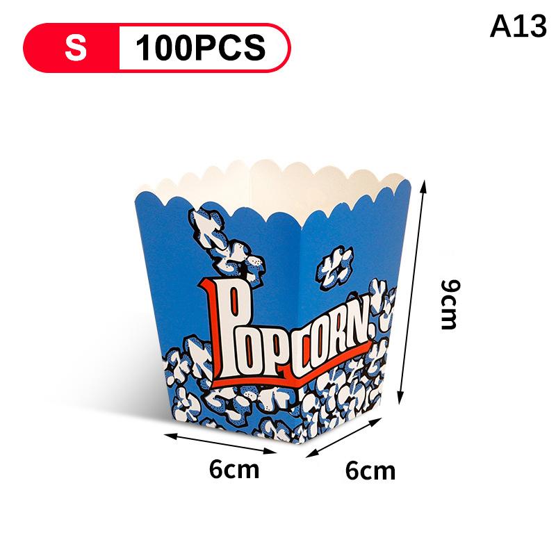 

Одноразові Відра для Попкорну Контейнер Тримач Паперовий Стаканчик Коробки для Попкорну Пакувальна Коробка Для Тематичної Вечірки на День Народження Декор A13
