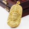 Big Leak Genuine Pure Gold Plated Guanyin Pendant for Men and Women's To Attract Wealth This Rich Forever Safe Pendant for Gifts
