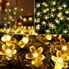 1pc 20/30/50/100 LED Solar Flower String Light Outdoor Cherry Blossom Fairy Lamp For Home Garden Patio Fence Yard Festival Decor
