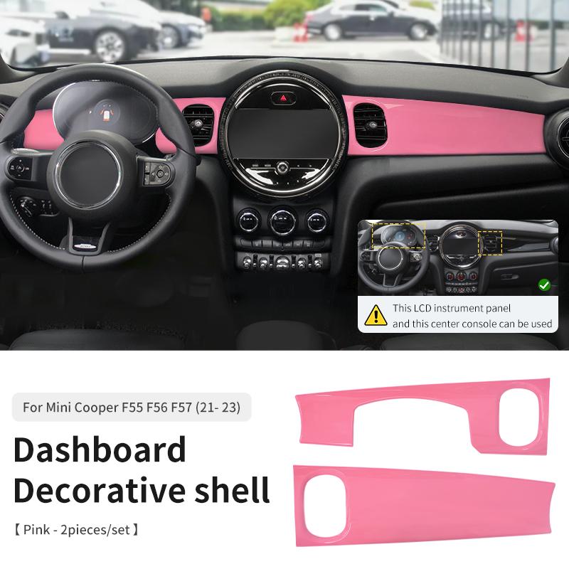 Car Dashboard Decorative Shell Leather Sticker For Mini Cooper F55 F56 F57 - Car Styling Accessories Only Left handdrive