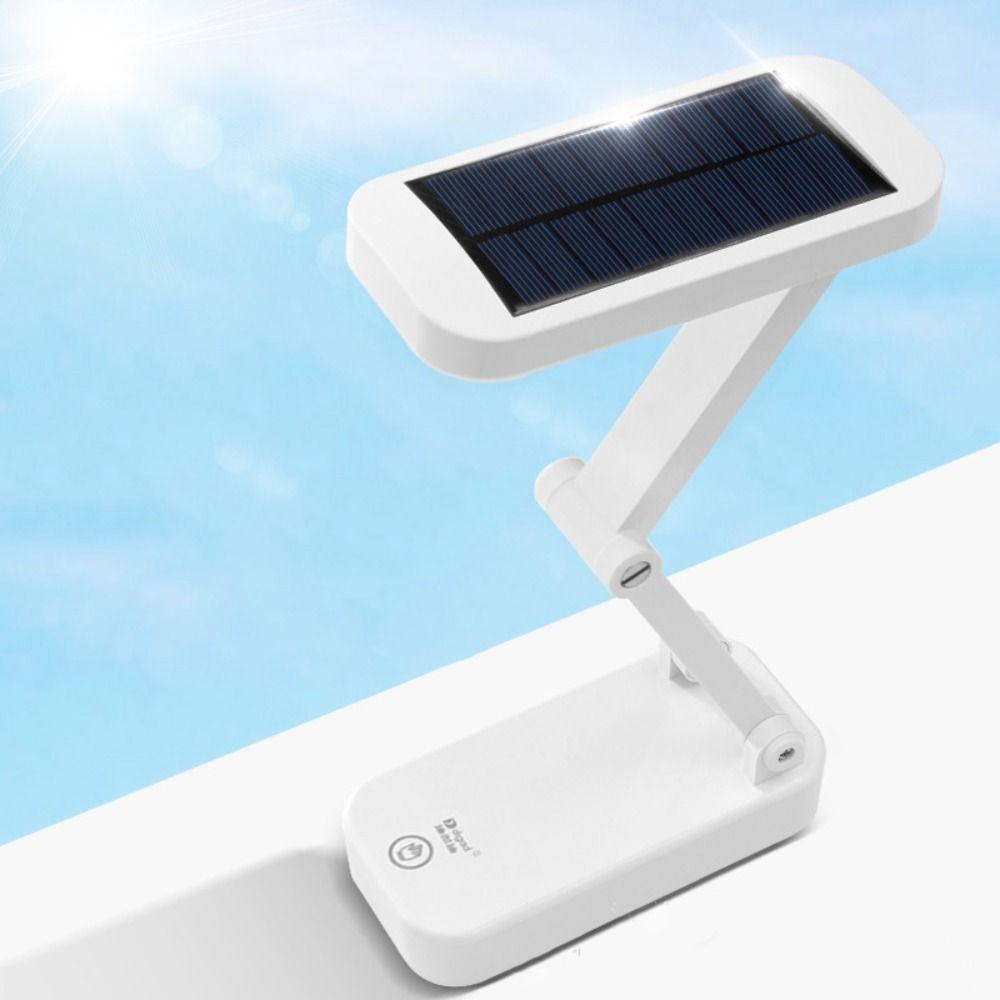 USB Charging Solar Powered Desk Lamp Dimmable Table Lamp LED Night Light Eye Protection