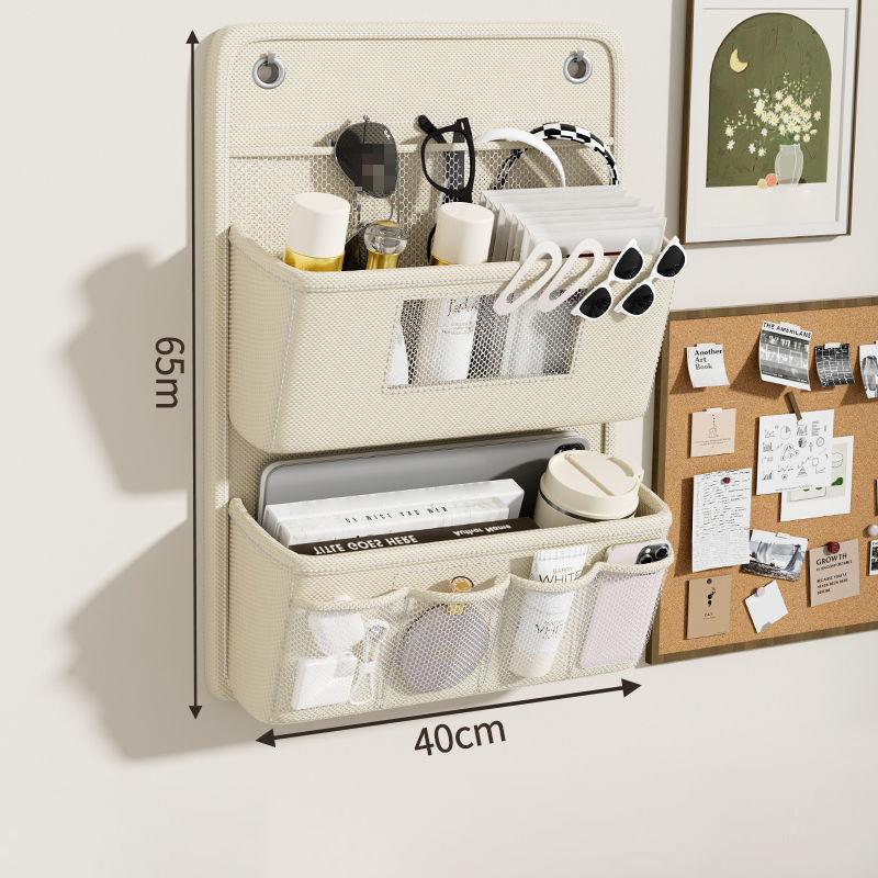 Bedside Hanging Storage Organizer Shelf with Oxford Fabric Multi Pocket for Wall and Door Mount Dorm Office Apartment