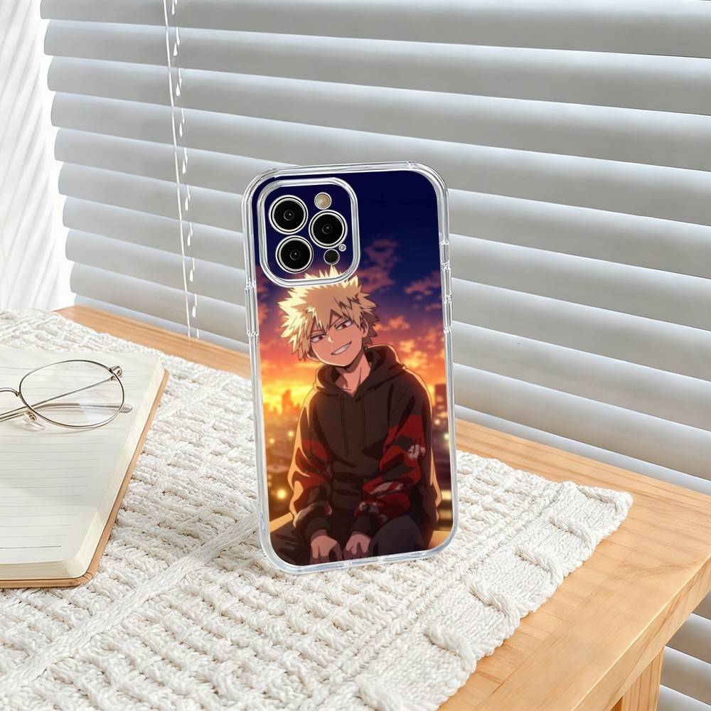 bakugo A-Anime K-Katsuki  Phone Case For iPhone17,16,15,14,13,12,11 Plus,Pro Max Soft Transparent Cover iPhone15plus