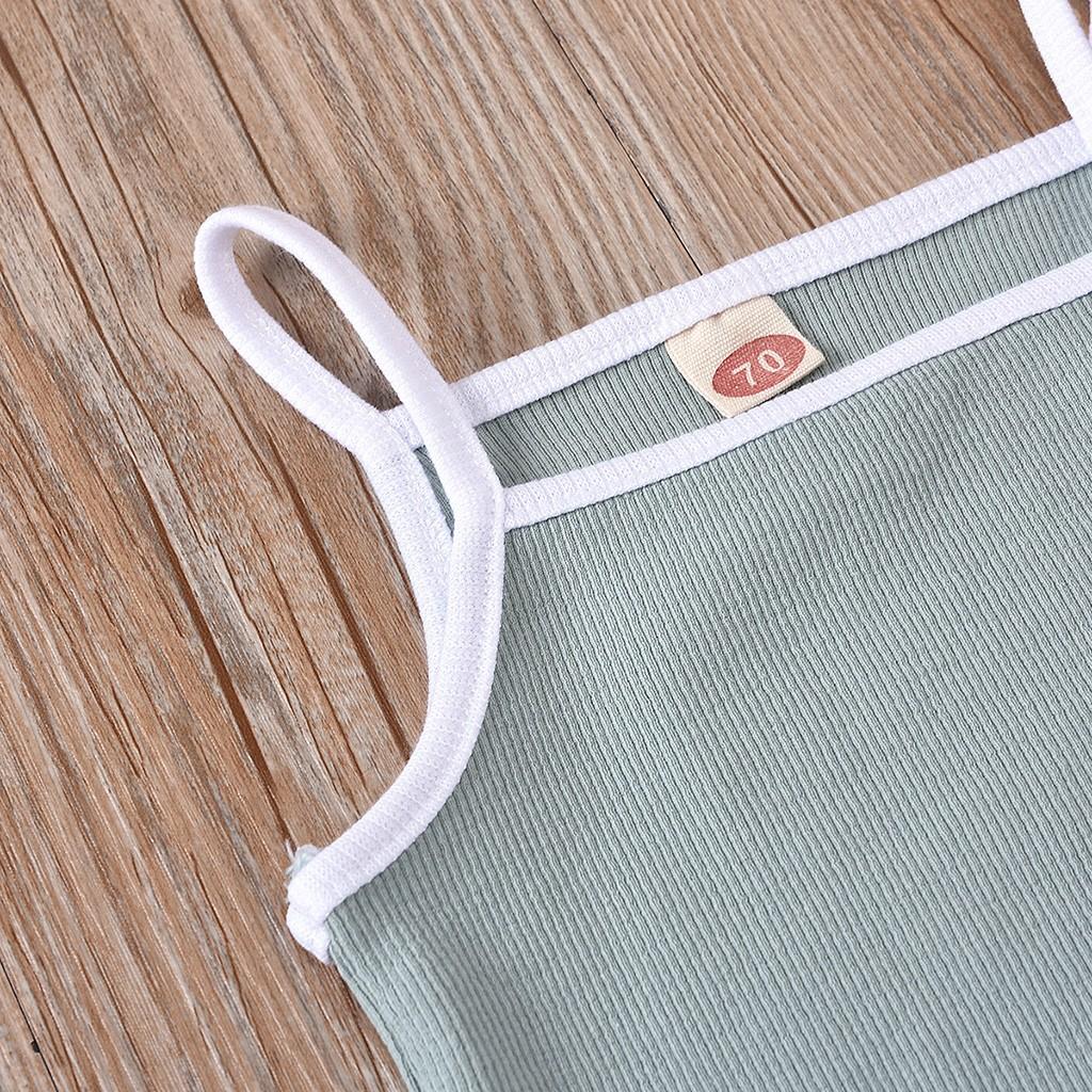 Zestaw Ubraniowy dla Noworodka Bez Rękawów Bawełniany Podkoszulek + Spodenki