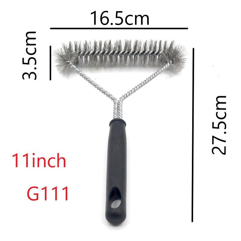 Durable Barbecue Brush Barbecue Cleaning Stainless Steel Wire Brush Pig Hair Non stick Cleaning Brush Barbecue Tool Accessories