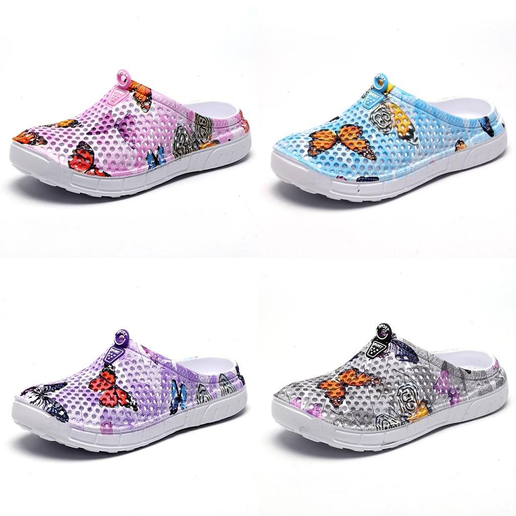 

Мода женщины Повседневная бабочка пляж сандалии полые дышащие Тапочки квартиры обувь