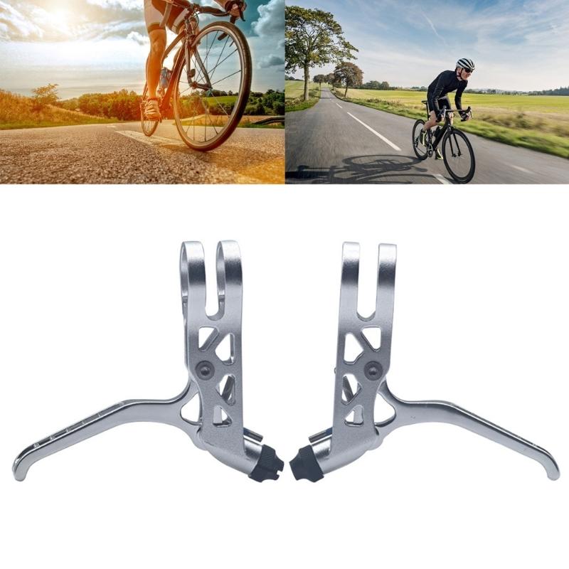 2Pcs Ergonomic Bike Handlebar Brake Lever Replacement Quick Install Hollow Cycling Brake Levers Easy To Install