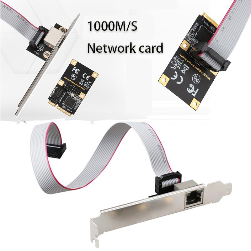RJ-45 LAN Adapter Computer Accessories Mini PCI-E Gigabit Network Card Game PCIE Card Fast Ethernet 10/100/1000mbps Gigabit Network Adapter Lan Card