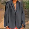 Women's Fashion Solid Color V-neck Long Sleeve Button Casual Cardigan Coat