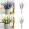 Stunning Lavender Plastic Bouquet With Realistic Appearance For Home Decor
